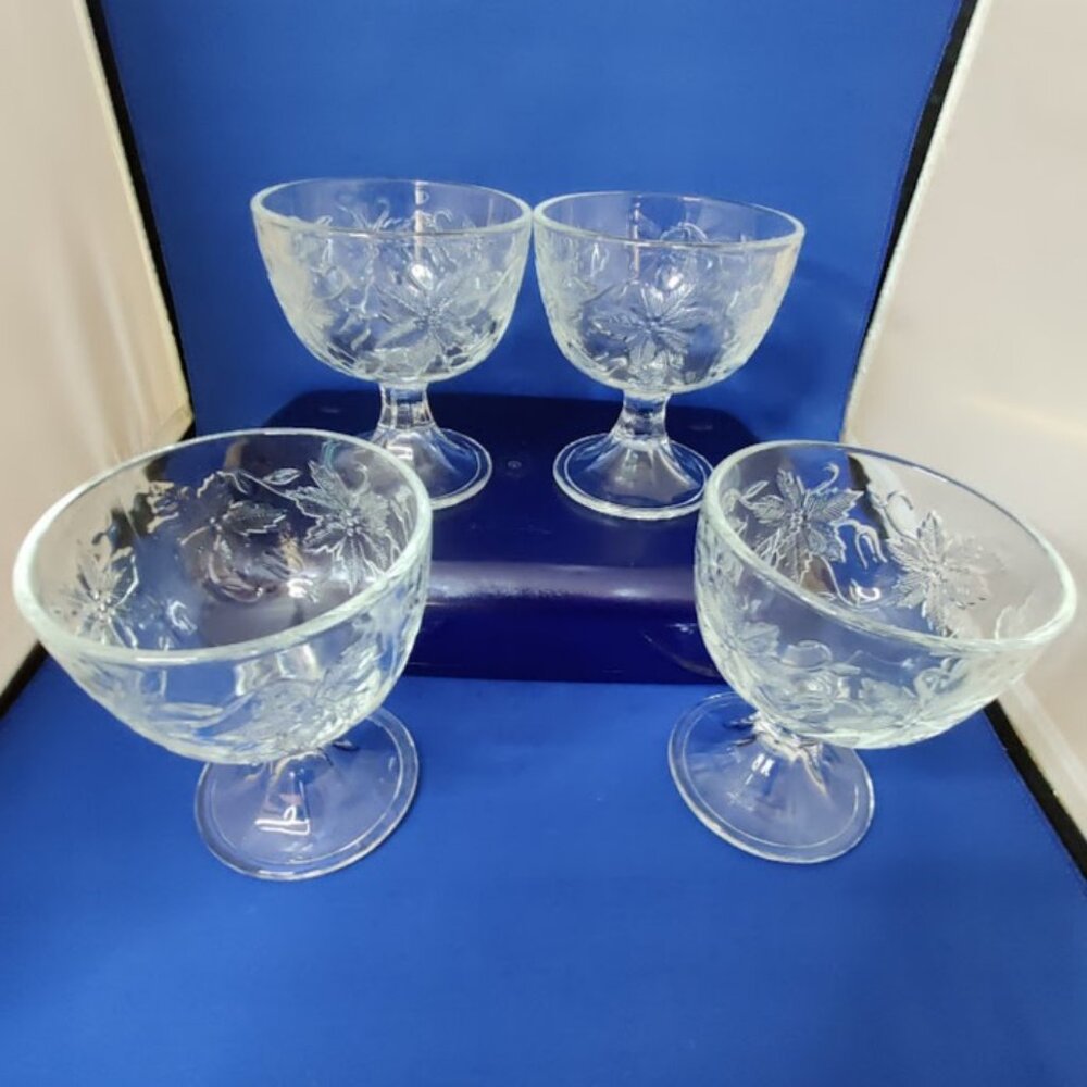 Princess House Dessert Compotes -Footed - Set of 4 -Fantasia (575) -Retired - Picture 3 of 9